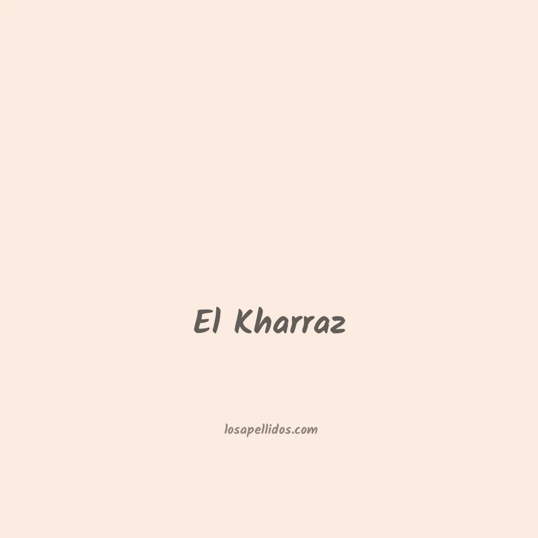 El kharraz en chino