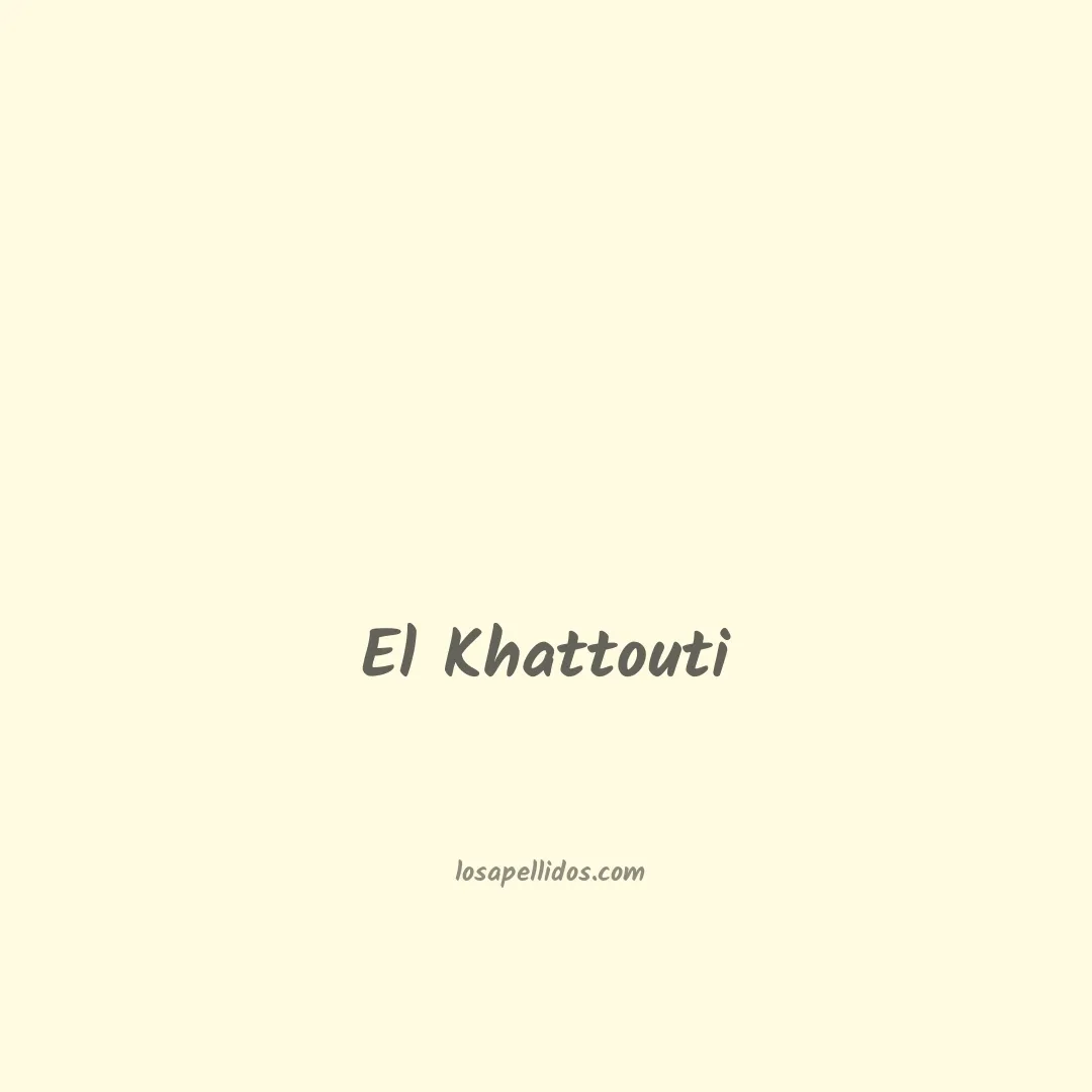 El khattouti en chino
