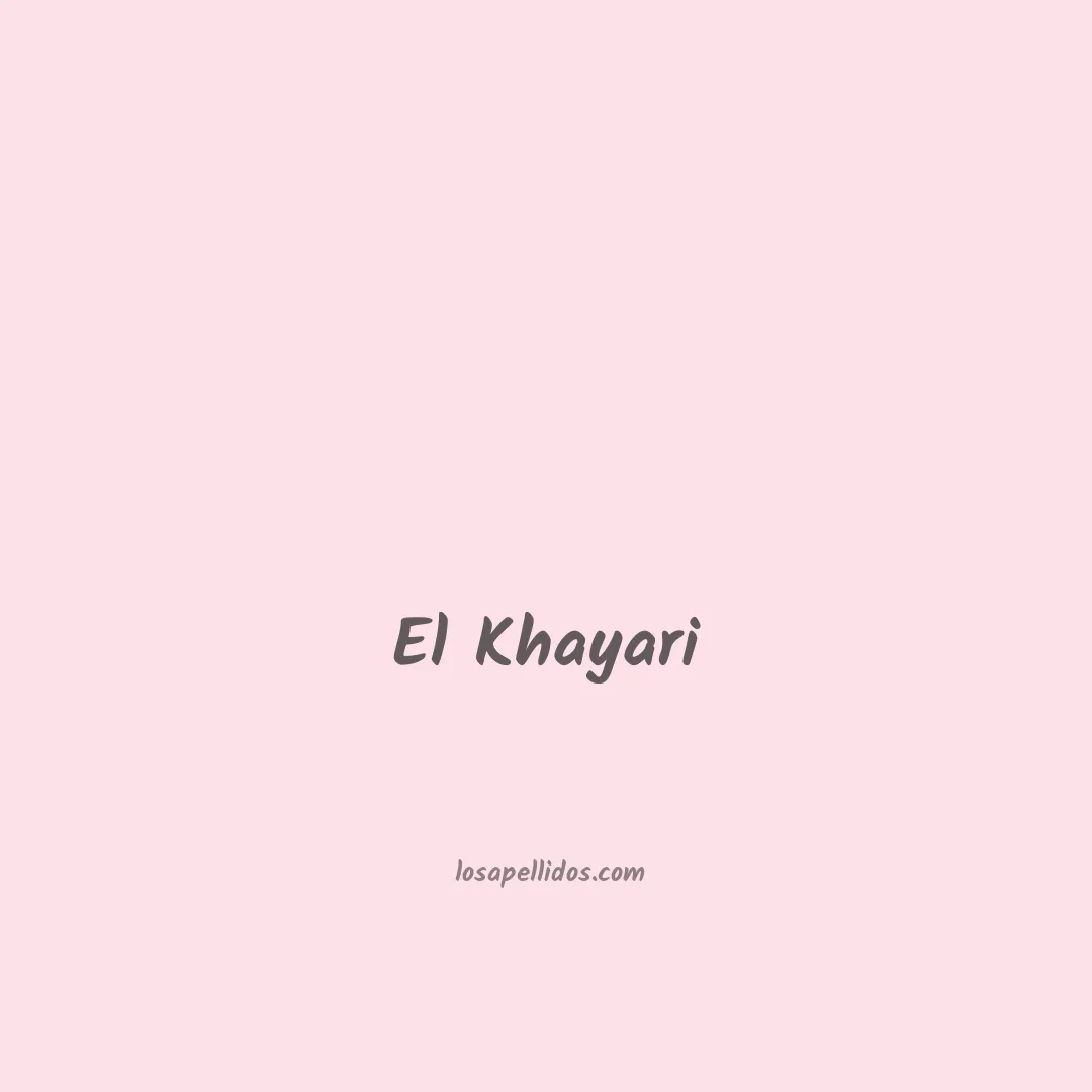 El khayari en chino