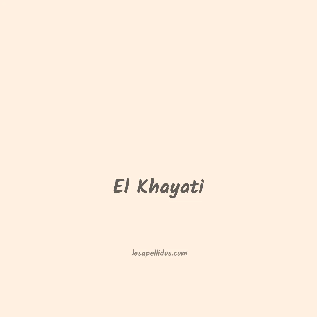 El khayati en chino