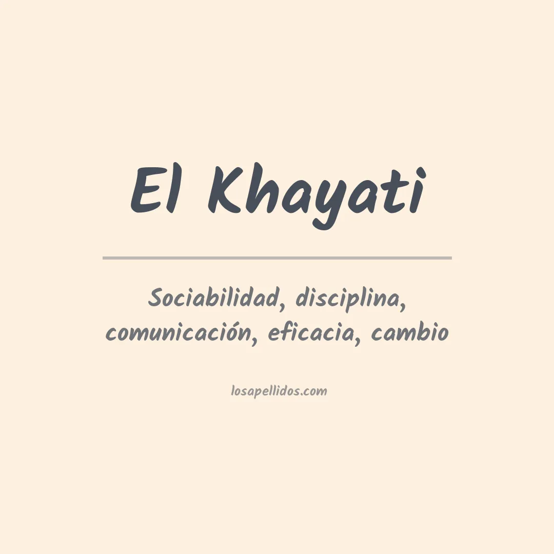 Apellido El khayati