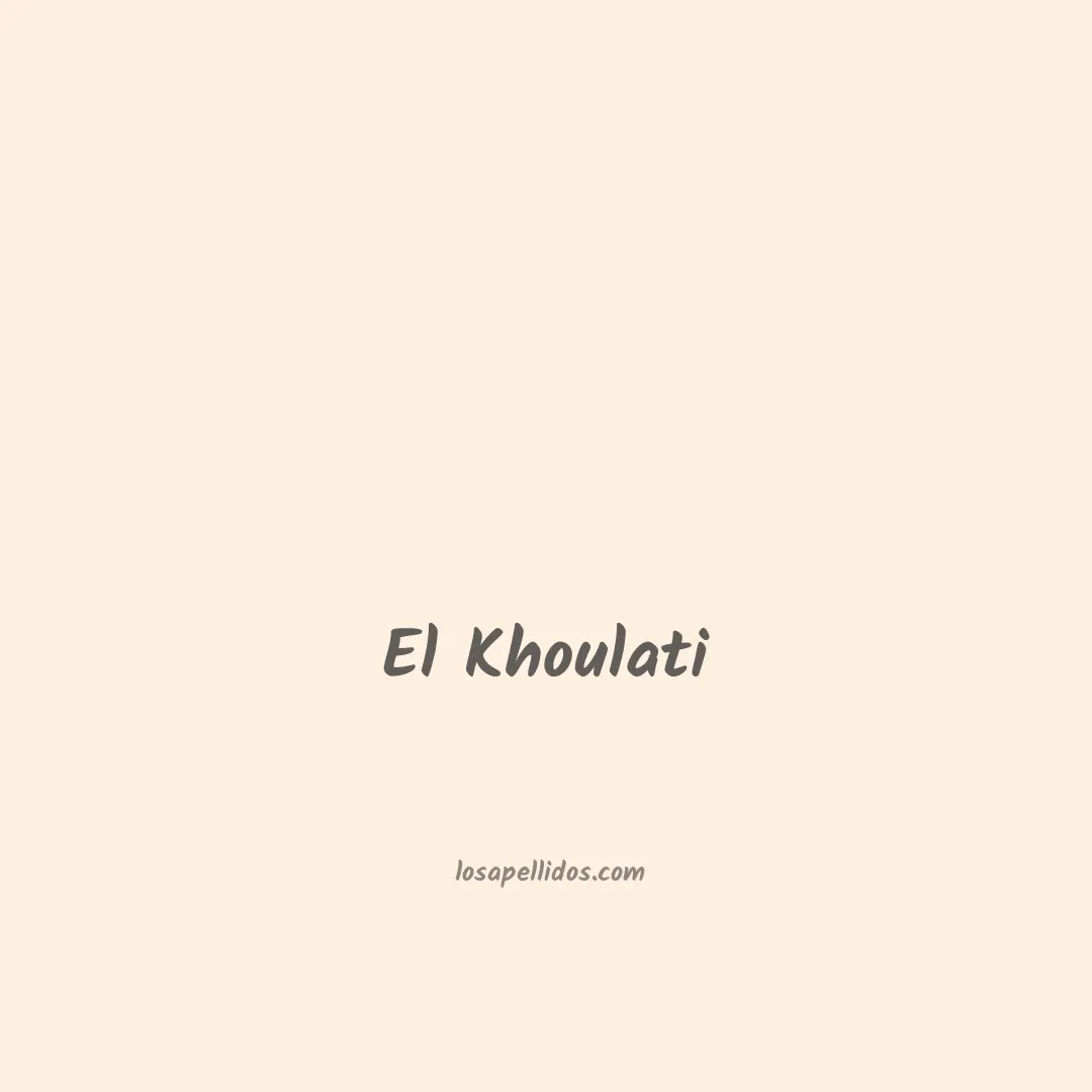 El khoulati en chino