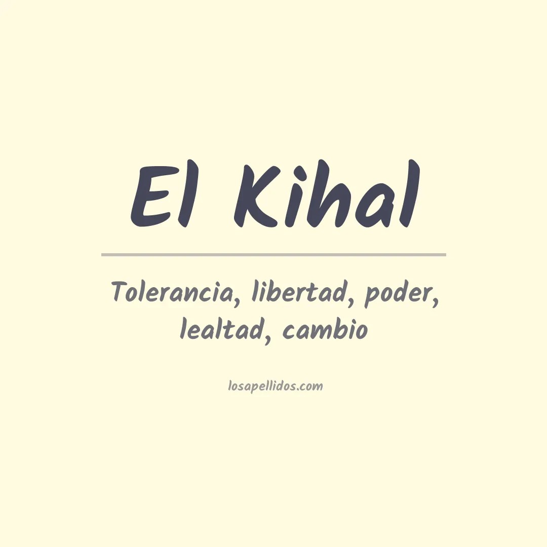 Apellido El kihal