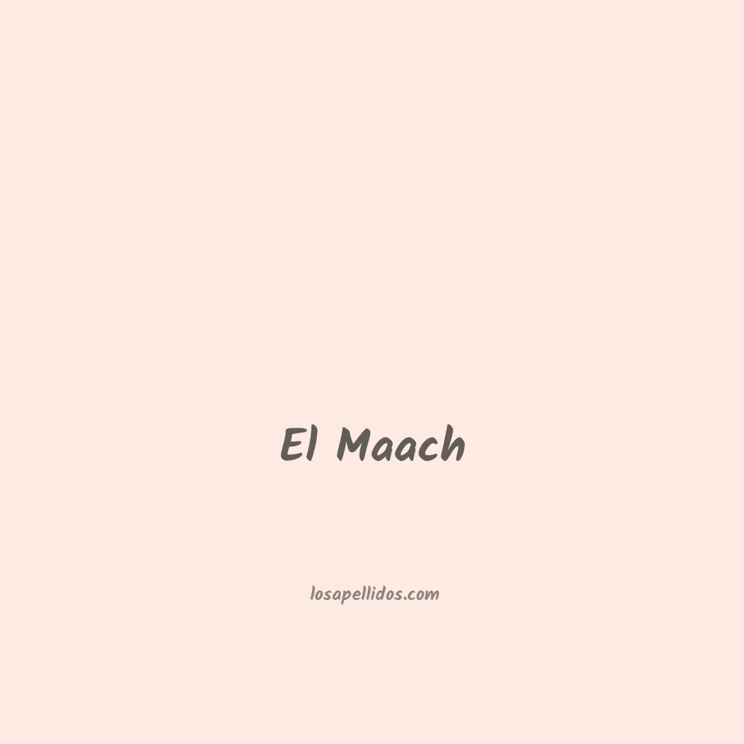 El maach en chino