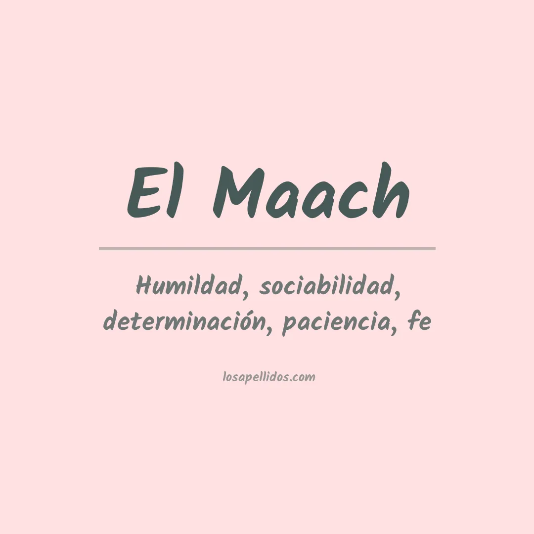 Apellido El maach