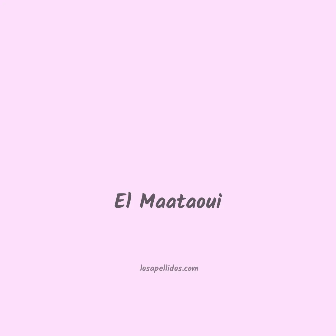 El maataoui en chino