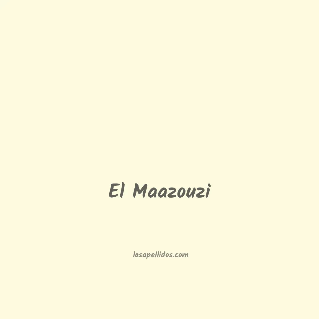 El maazouzi en chino