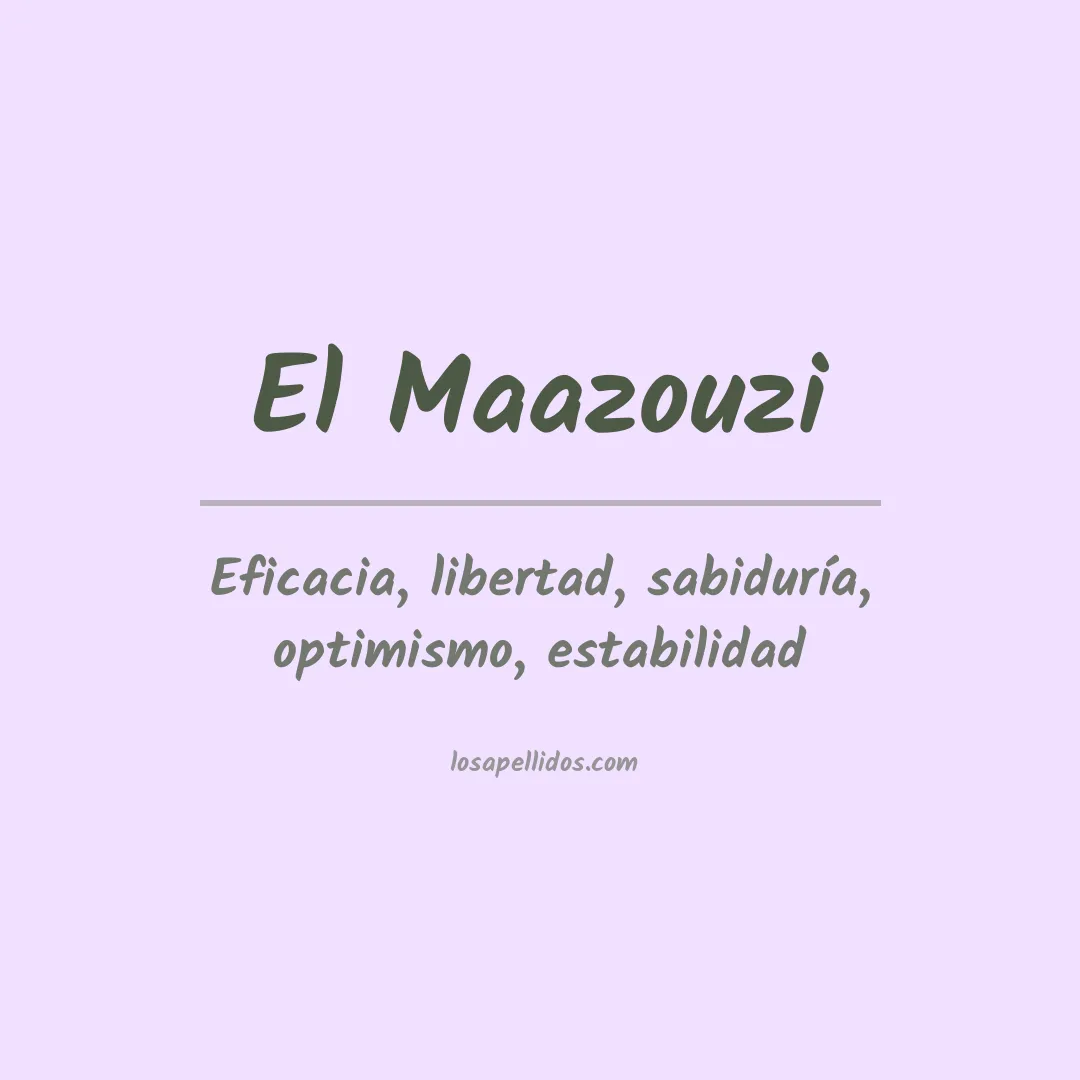 Apellido El maazouzi