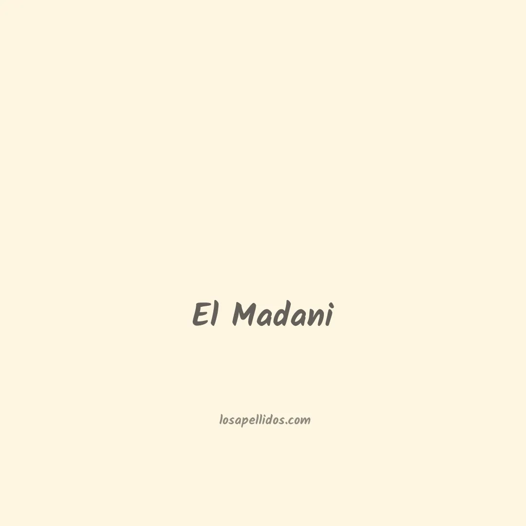 El madani en chino