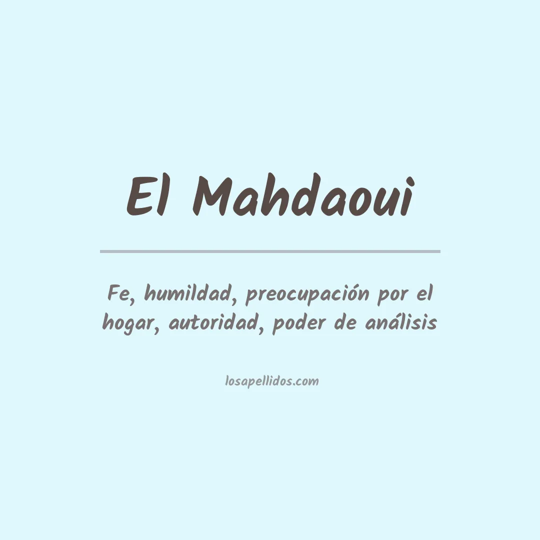 Apellido El mahdaoui