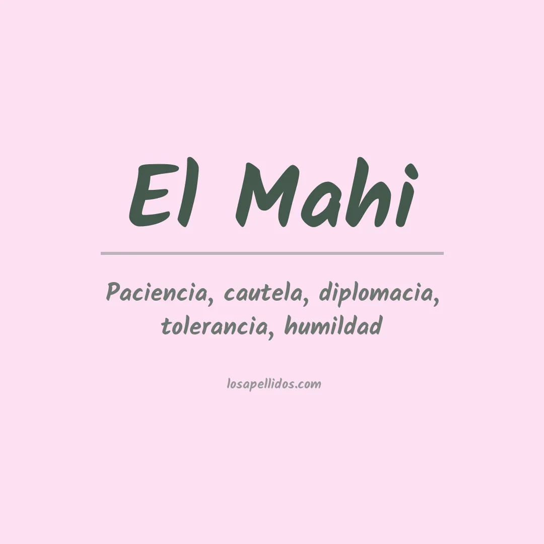 Apellido El mahi