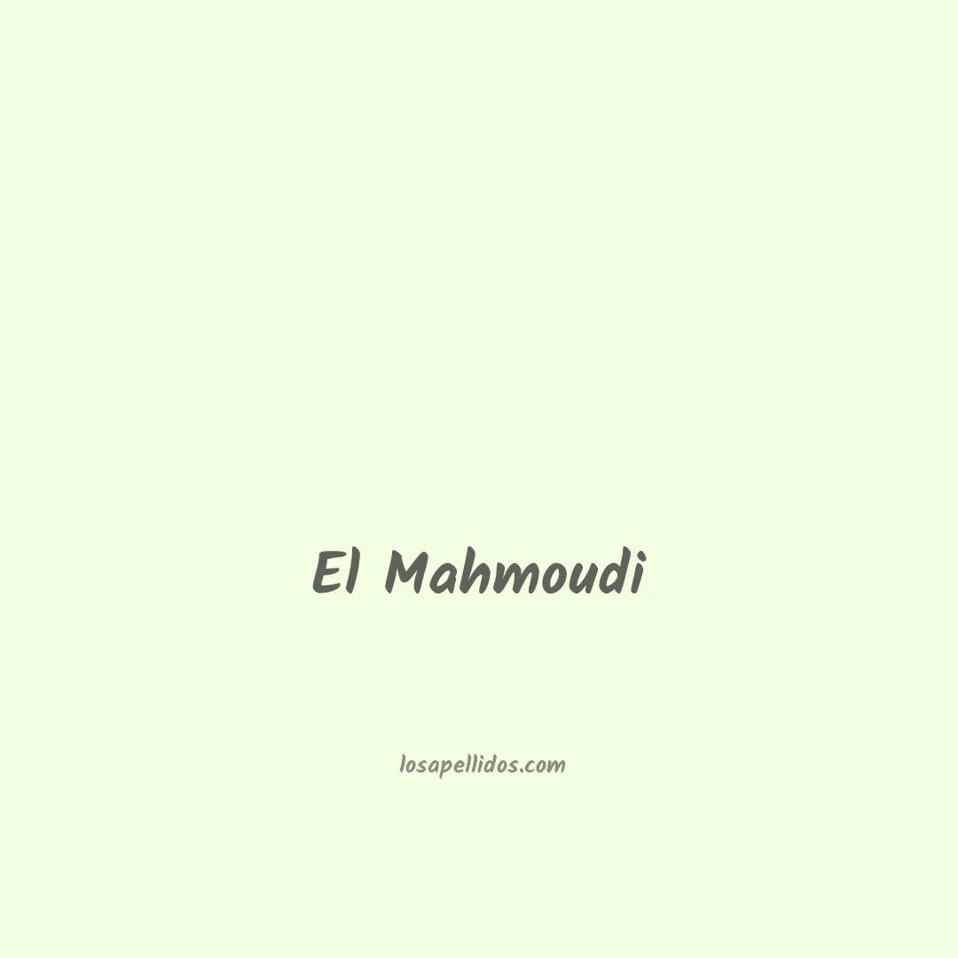 El mahmoudi en chino
