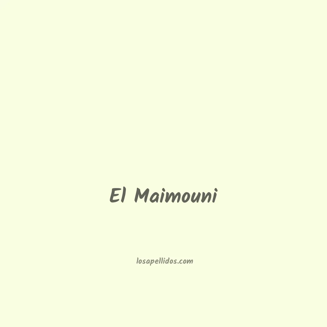 El maimouni en chino