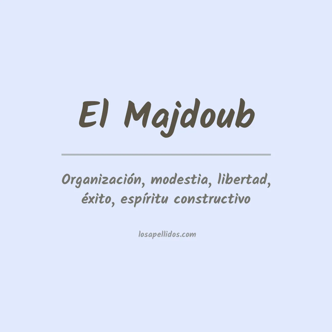 Significado del Apellido El majdoub