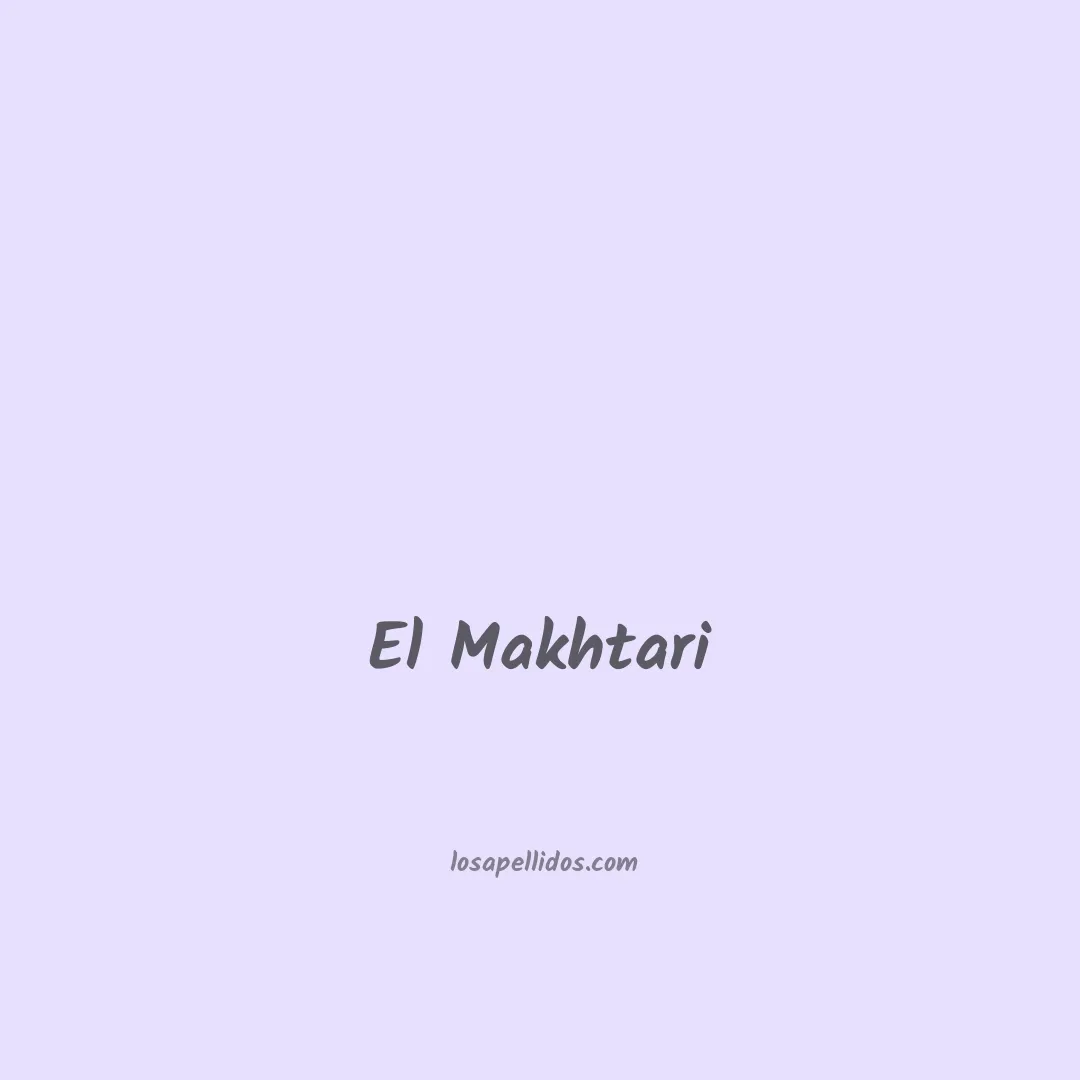 El makhtari en chino