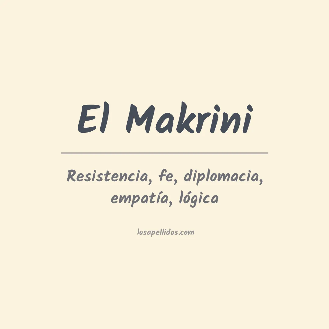 Apellido El makrini