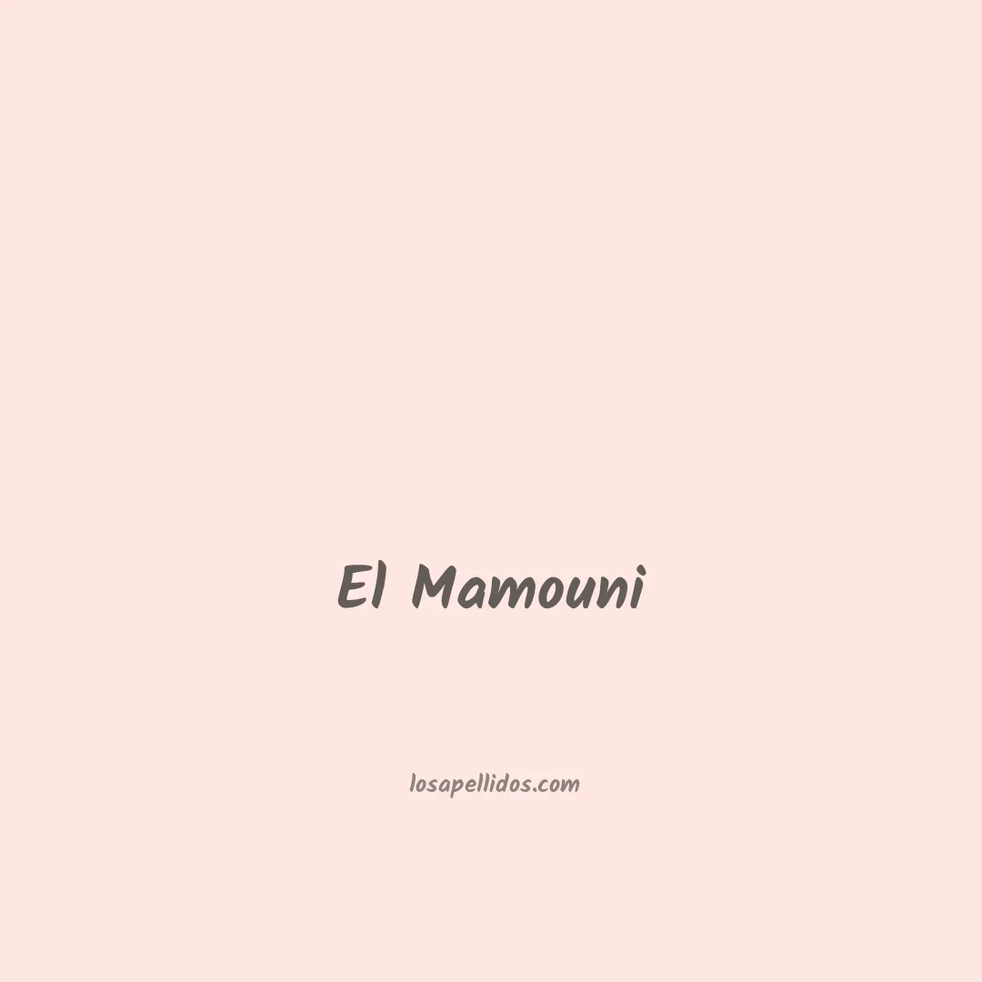 El mamouni en chino
