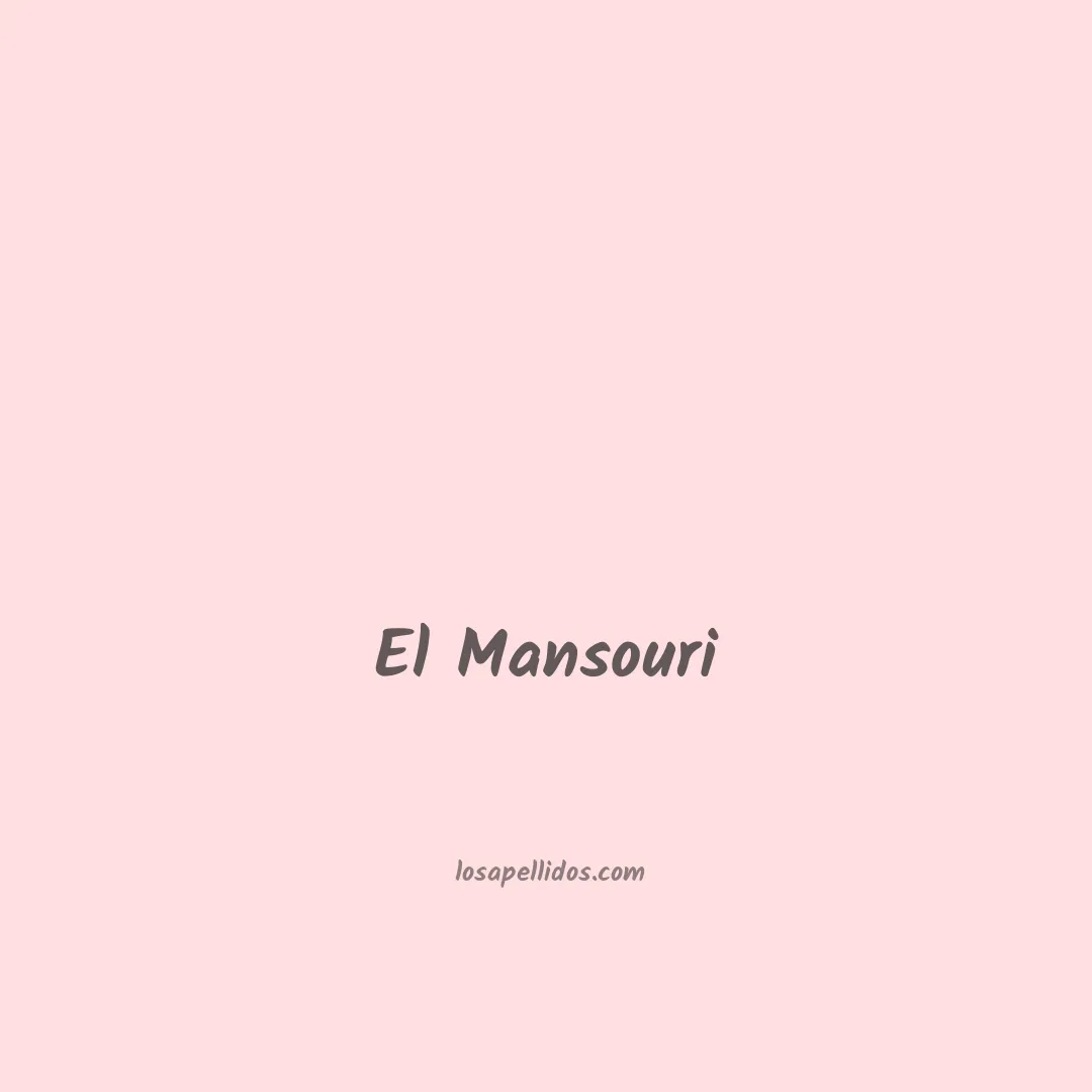 El mansouri en chino
