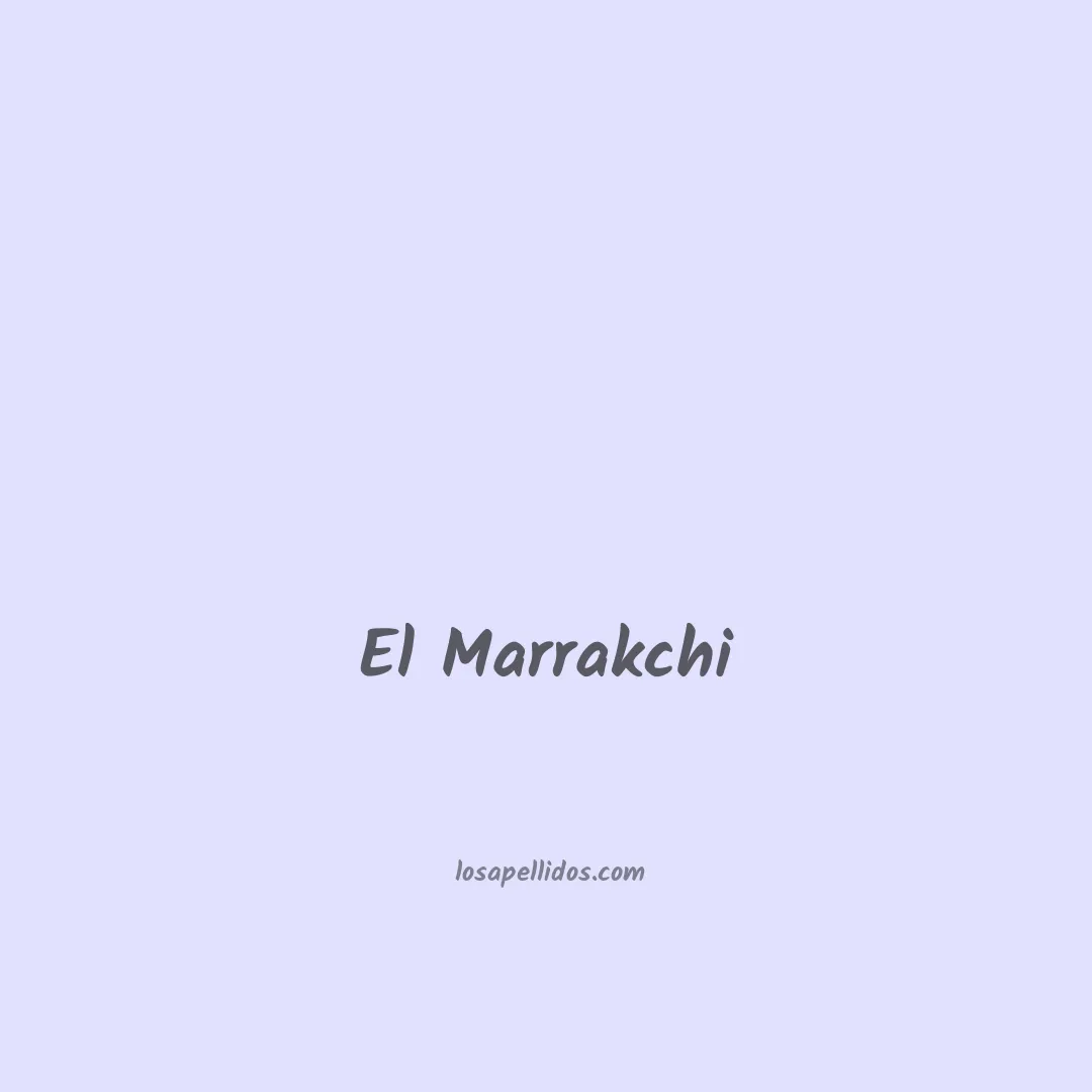 El marrakchi en chino