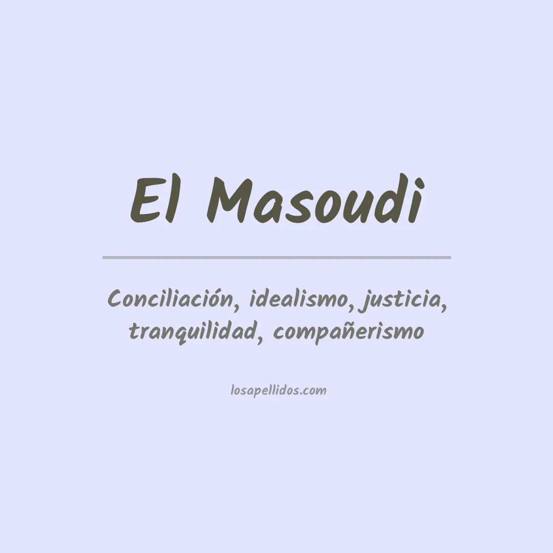 Apellido El masoudi