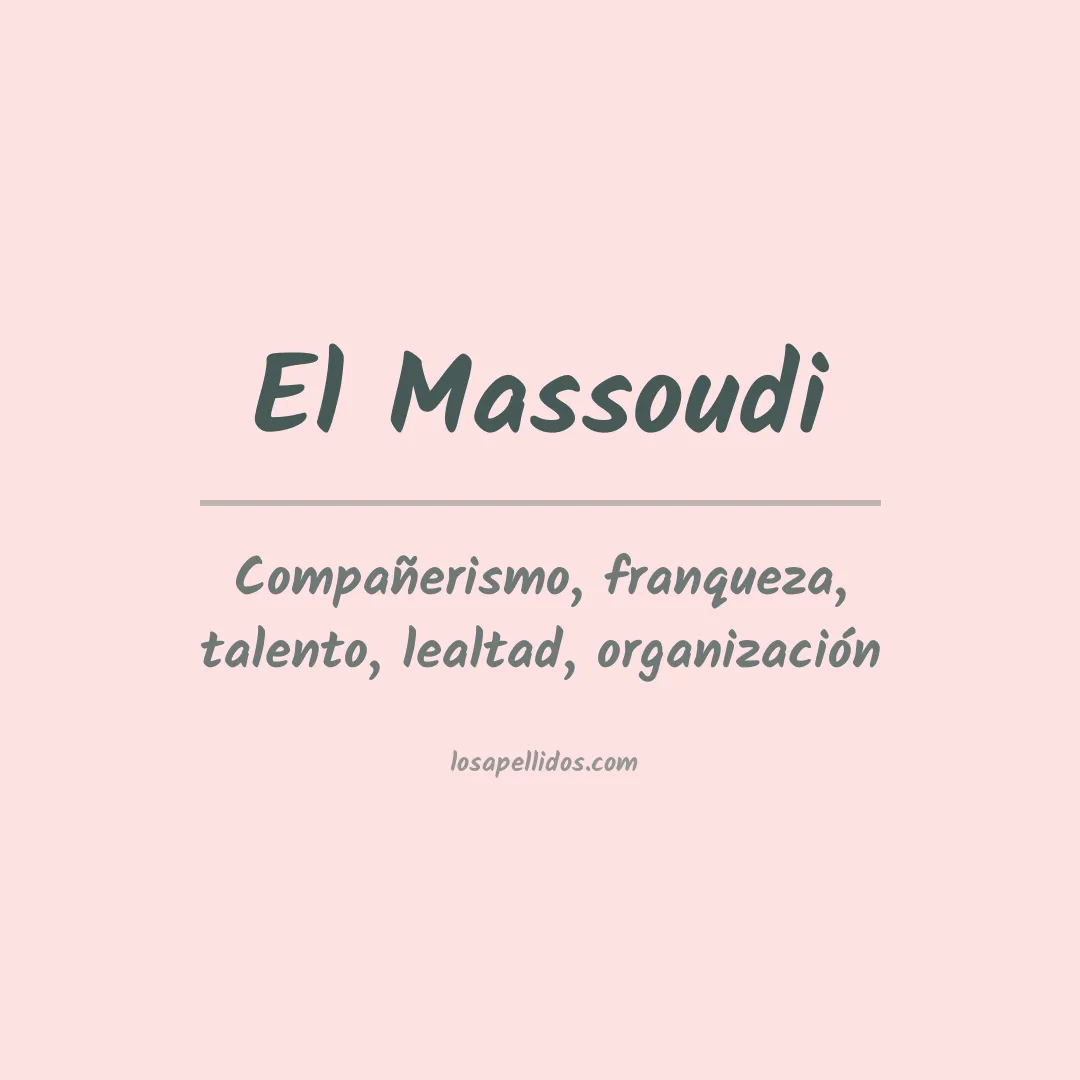 Apellido El massoudi