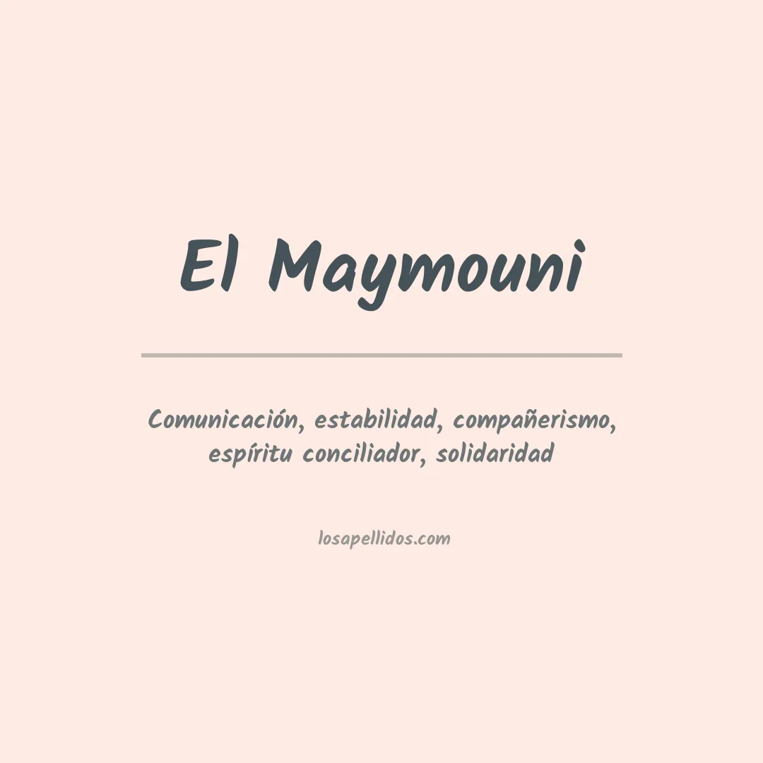 Apellido El maymouni
