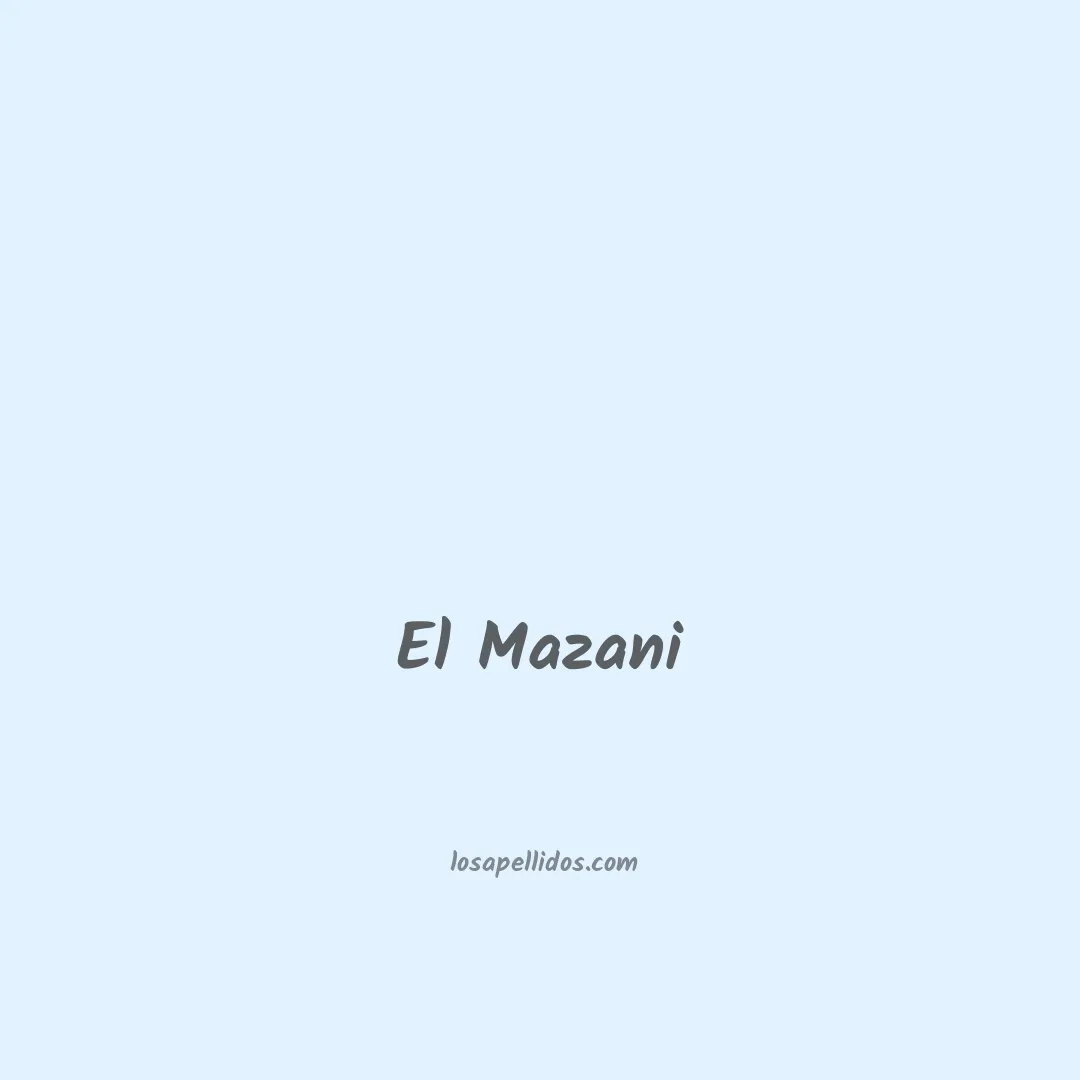 El mazani en chino