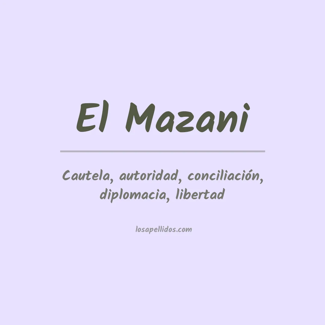 Apellido El mazani