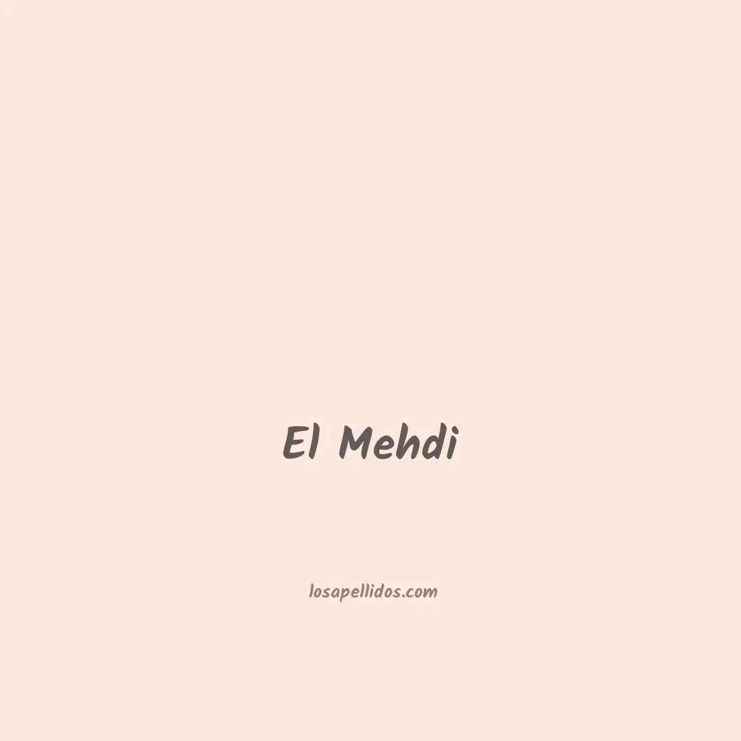 El mehdi en chino