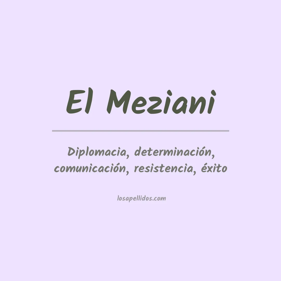Apellido El meziani
