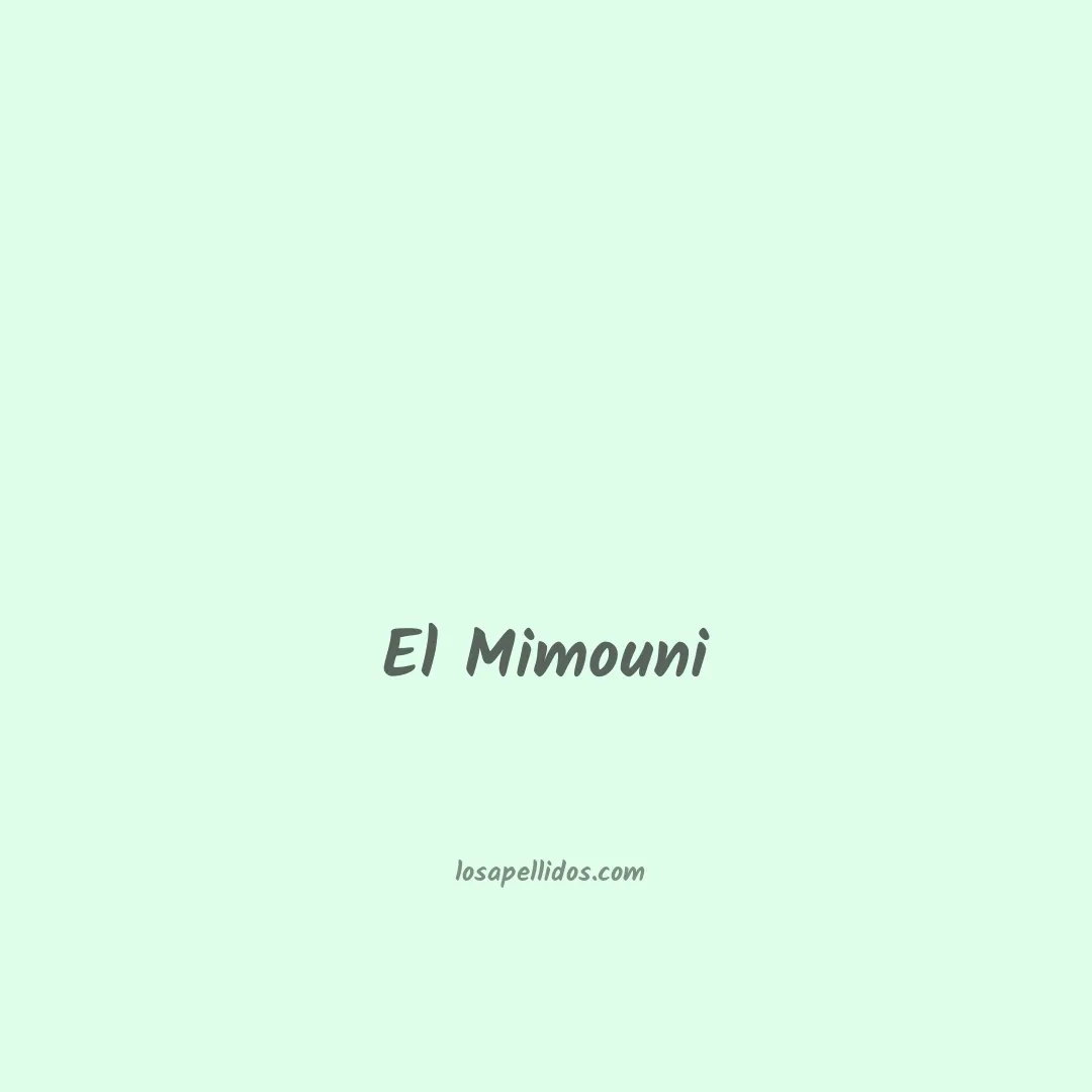 El mimouni en chino