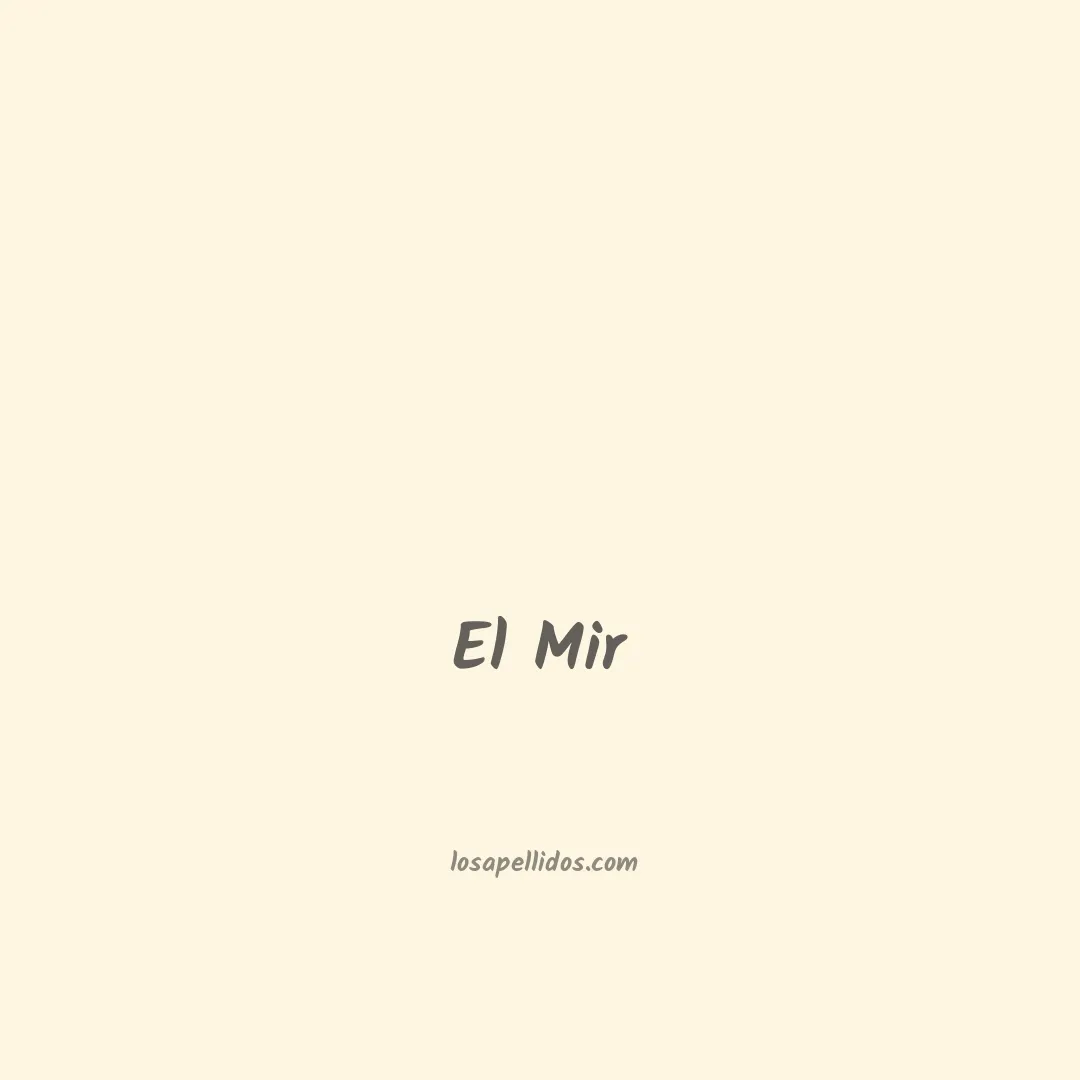 El mir en chino