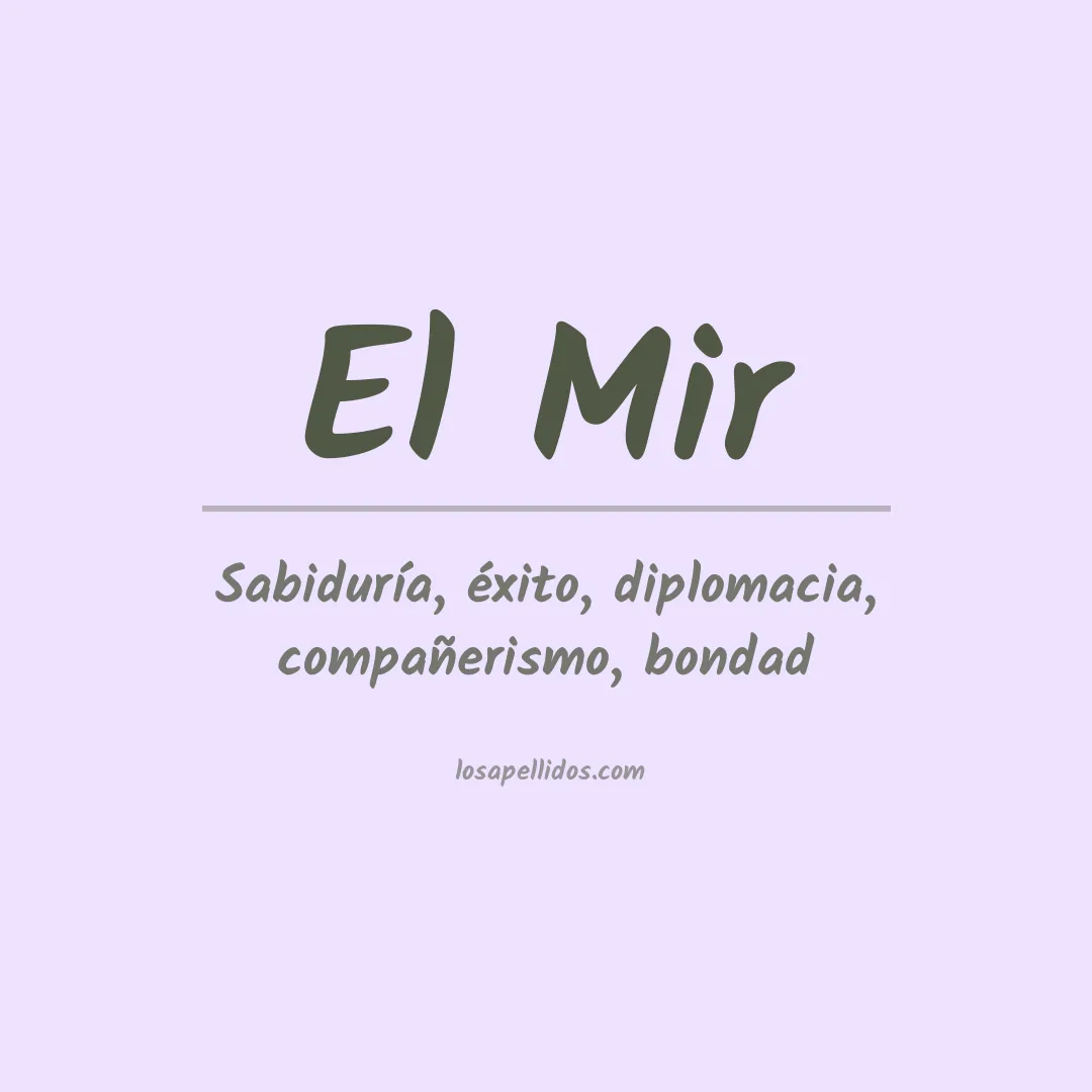 Apellido El mir