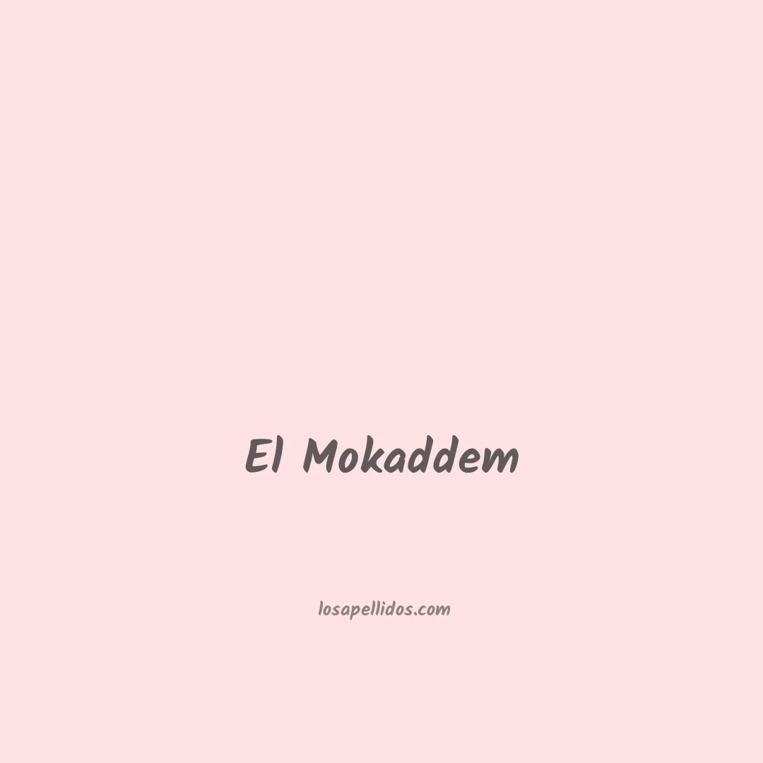 El mokaddem en chino