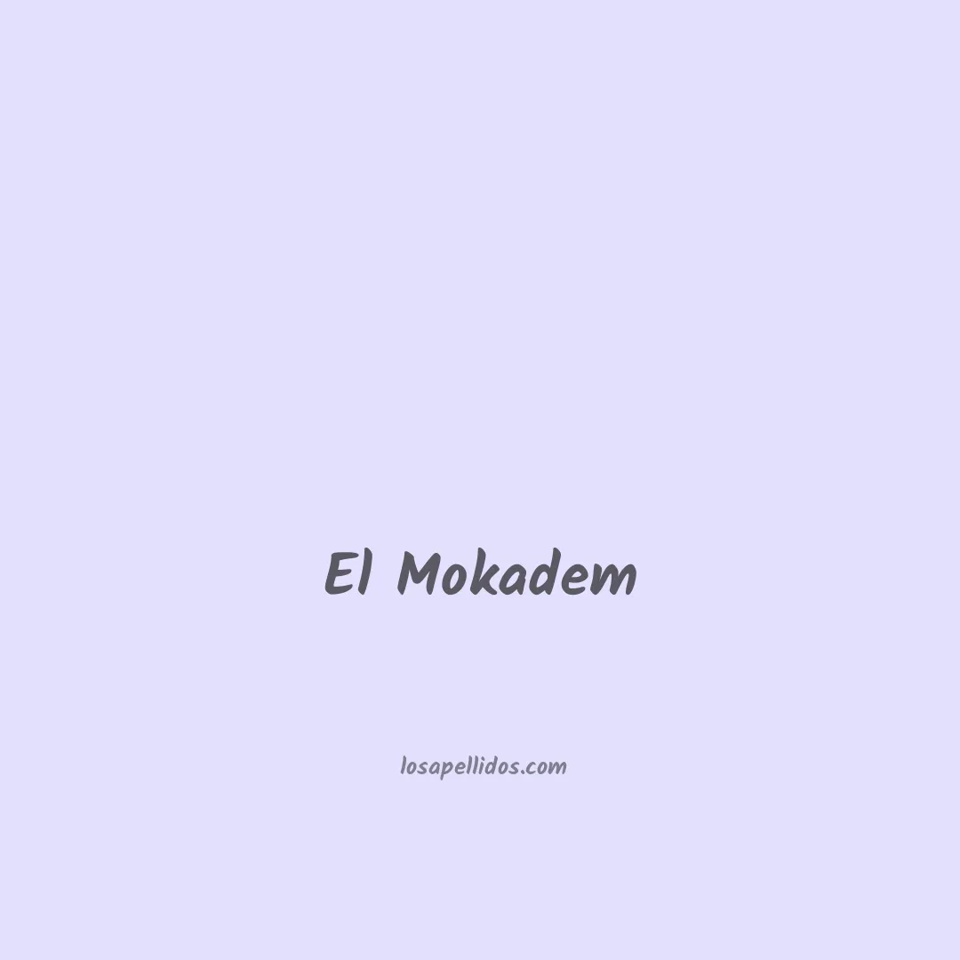 El mokadem en chino