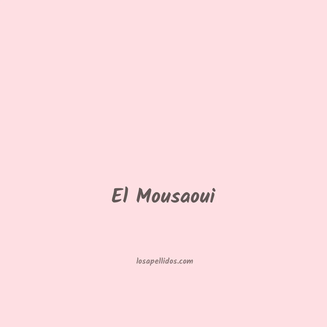 El mousaoui en chino