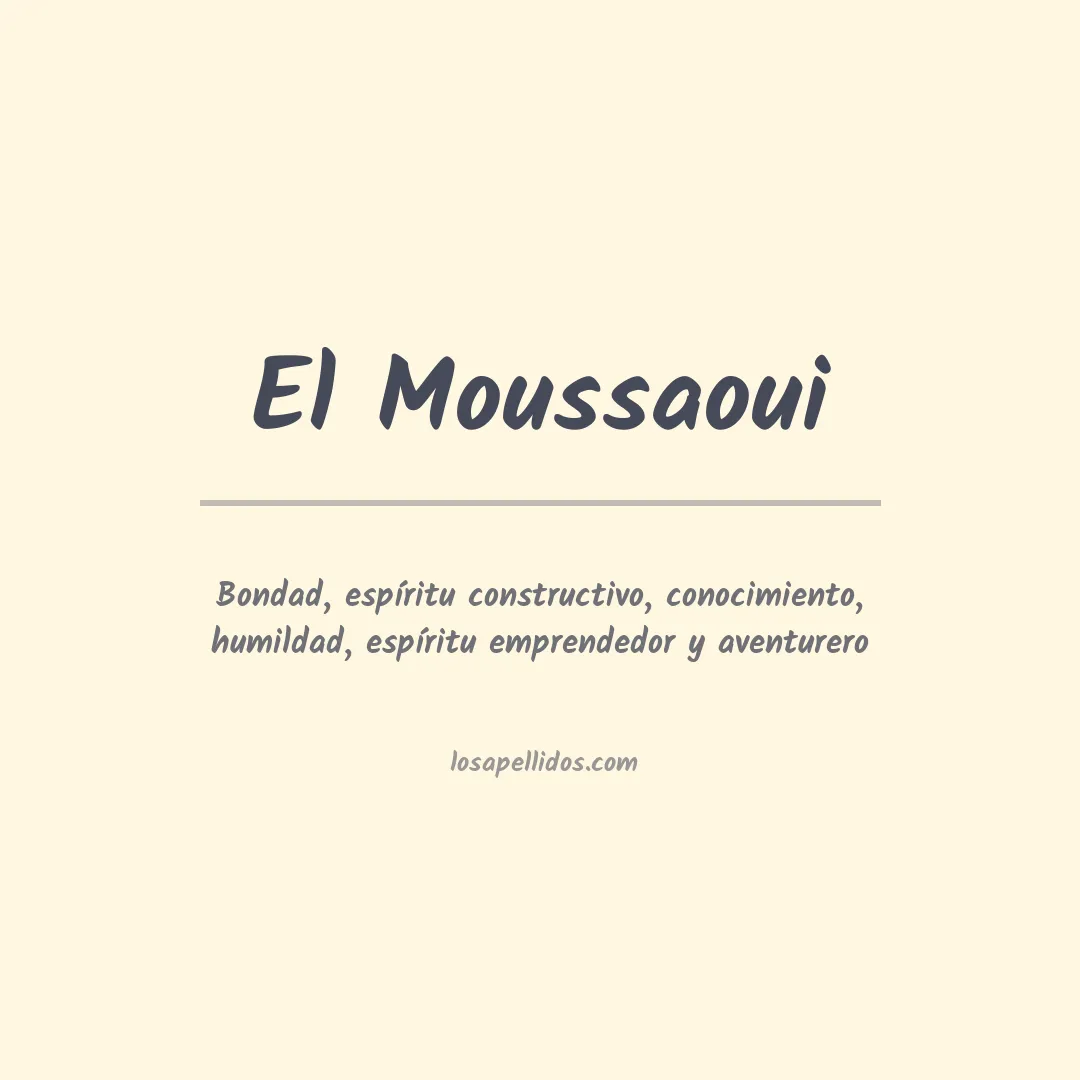 Apellido El moussaoui