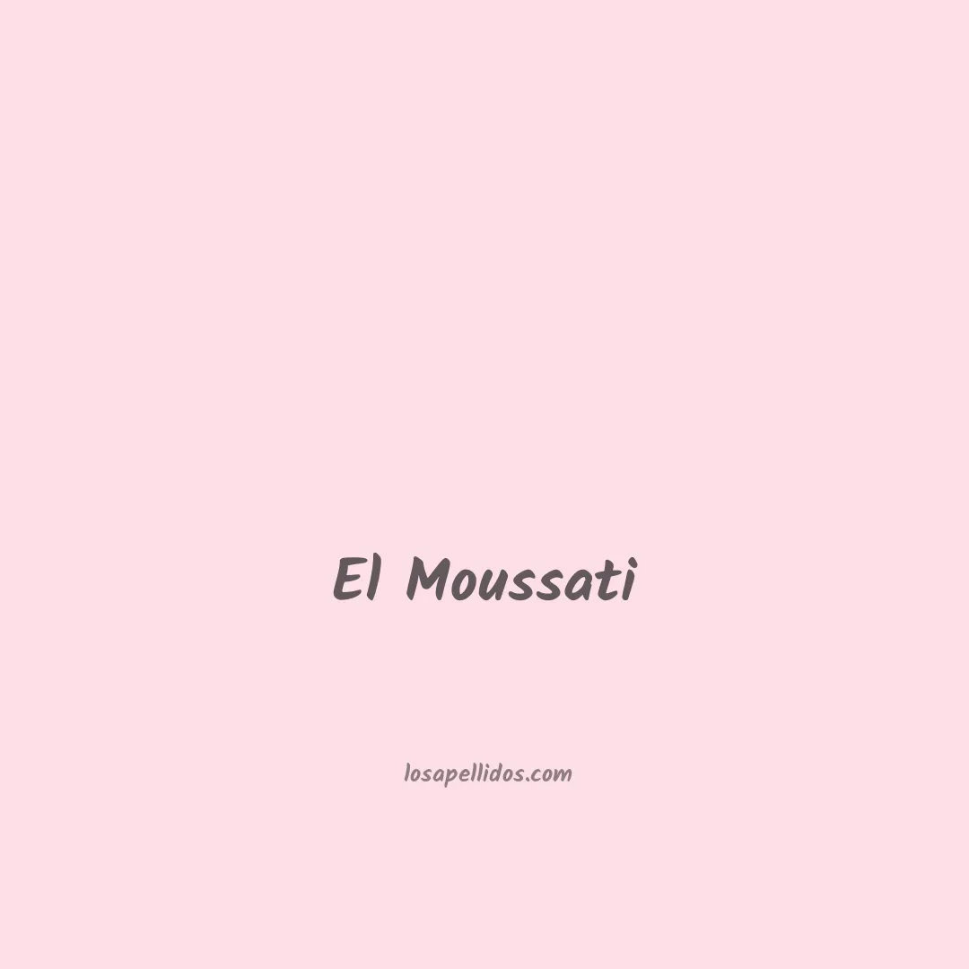 El moussati en chino