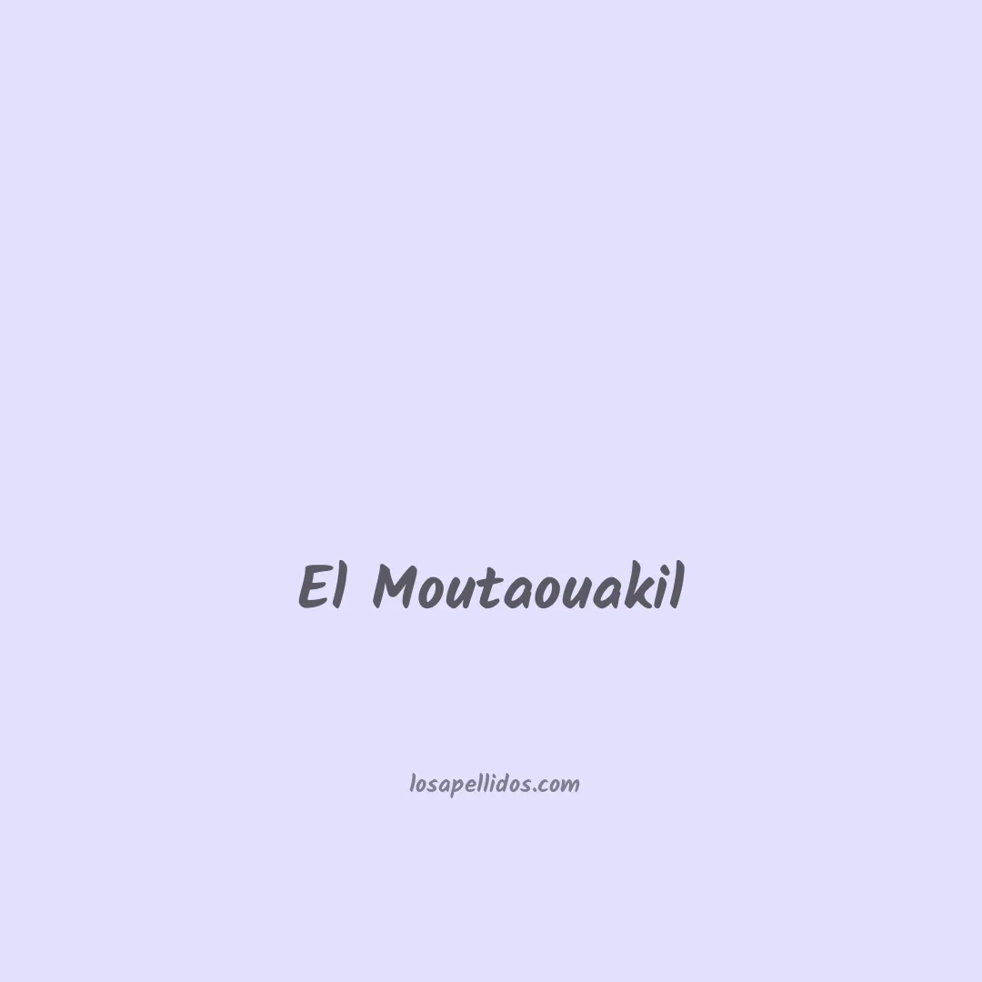 El moutaouakil en chino