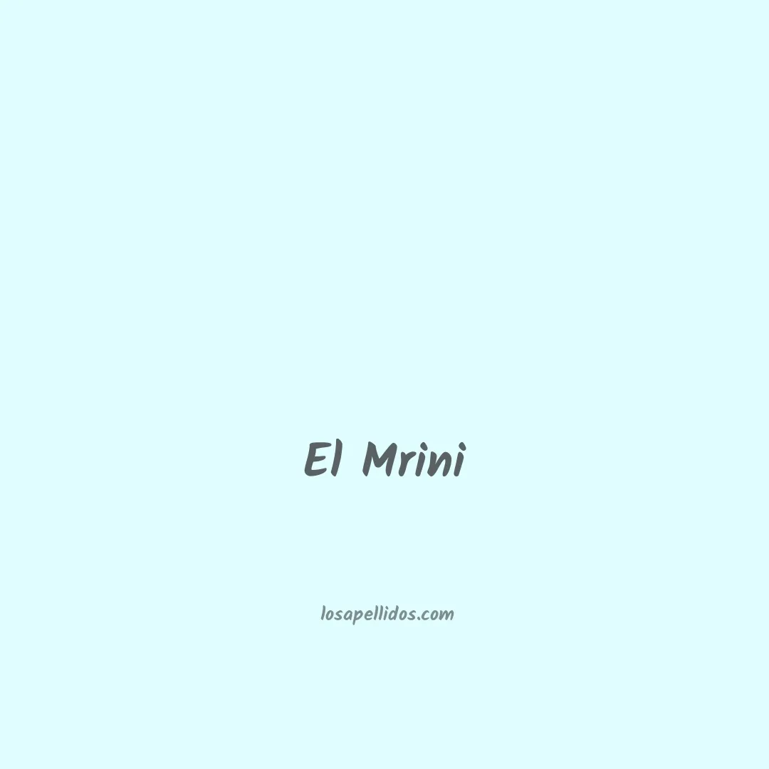 El mrini en chino