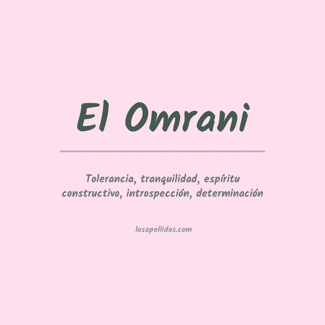 Apellido El omrani