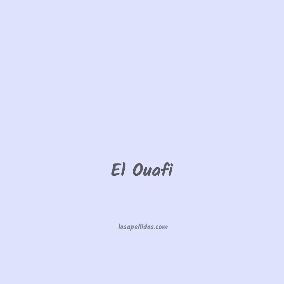 El ouafi en chino