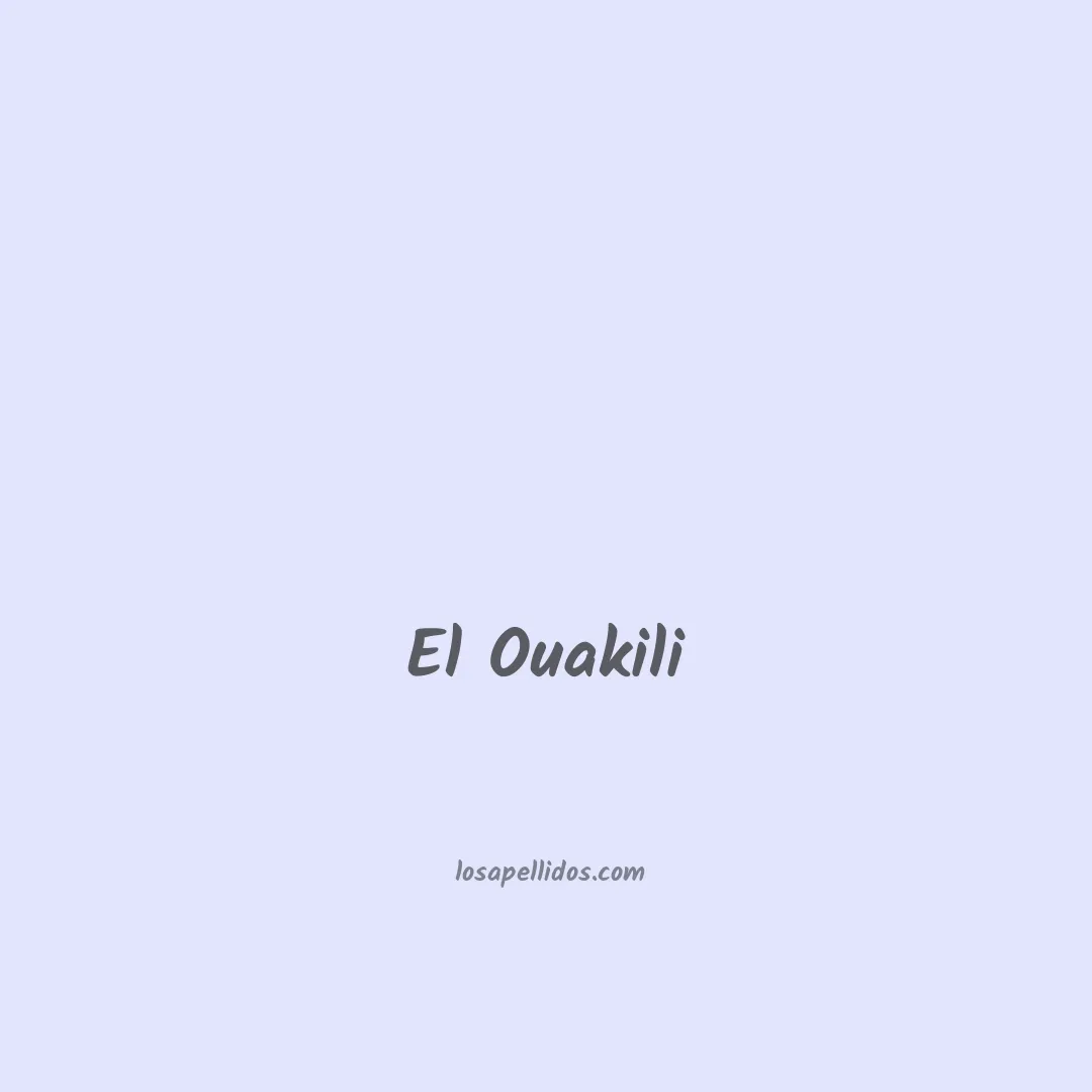 El ouakili en chino