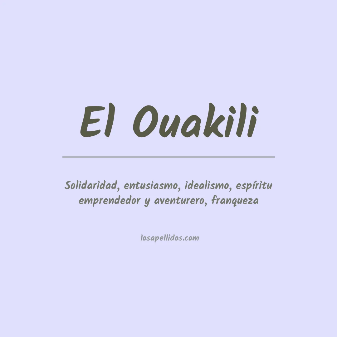 Apellido El ouakili