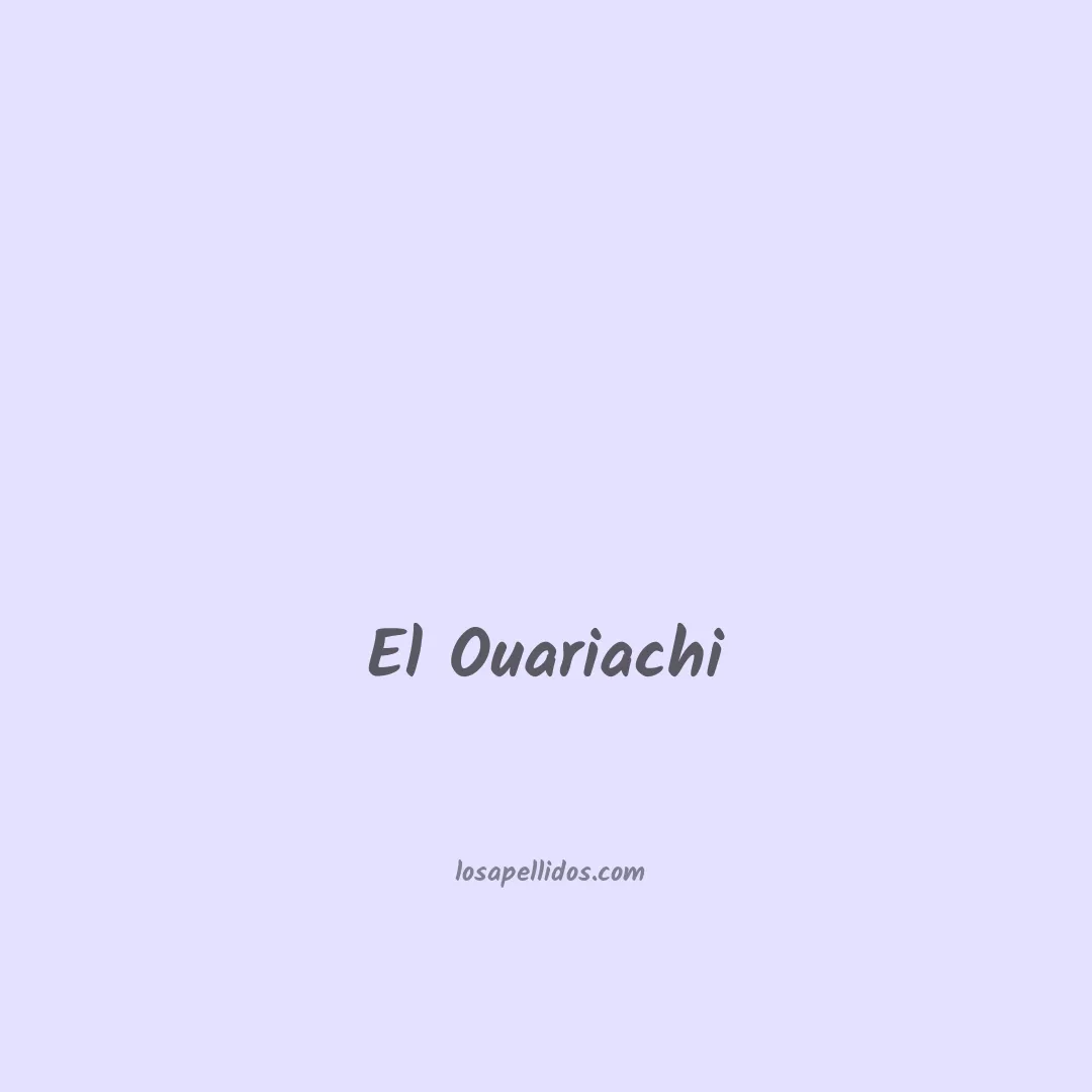 El ouariachi en chino