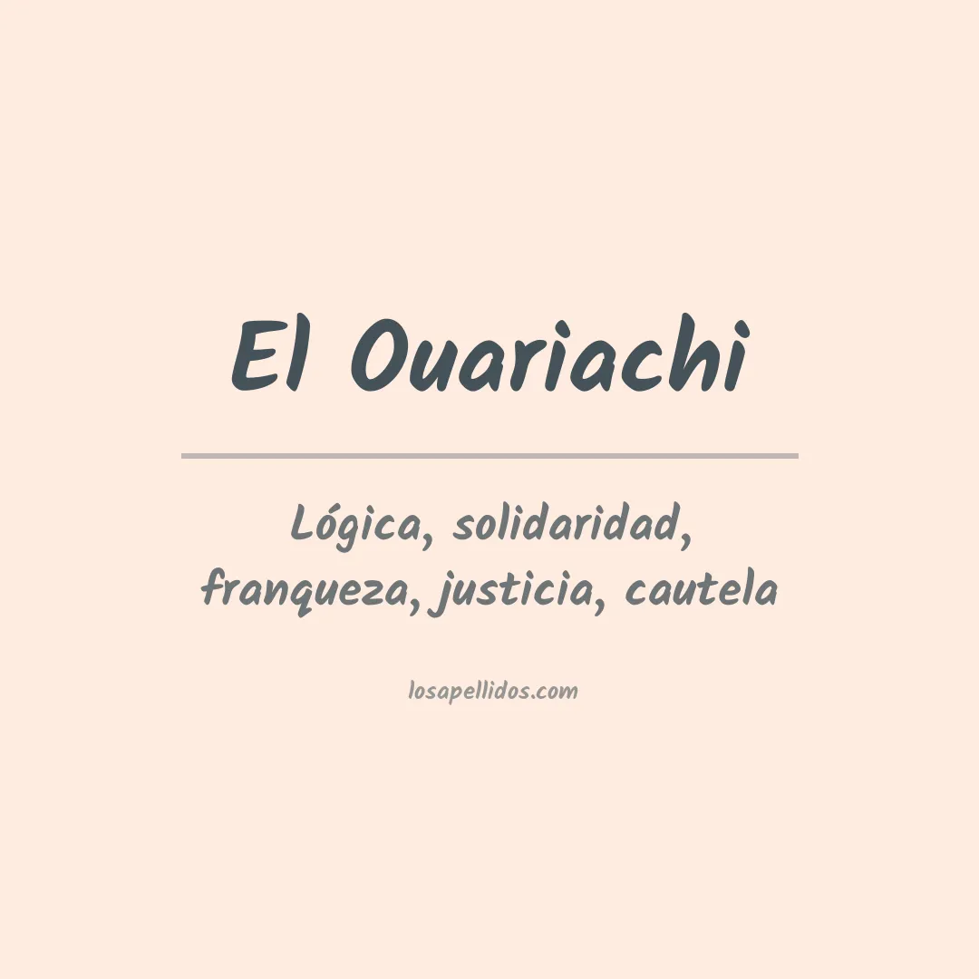 Apellido El ouariachi