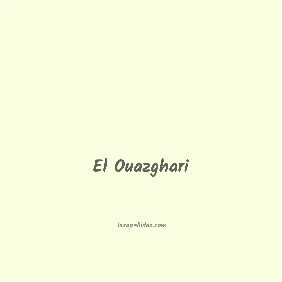El ouazghari en chino