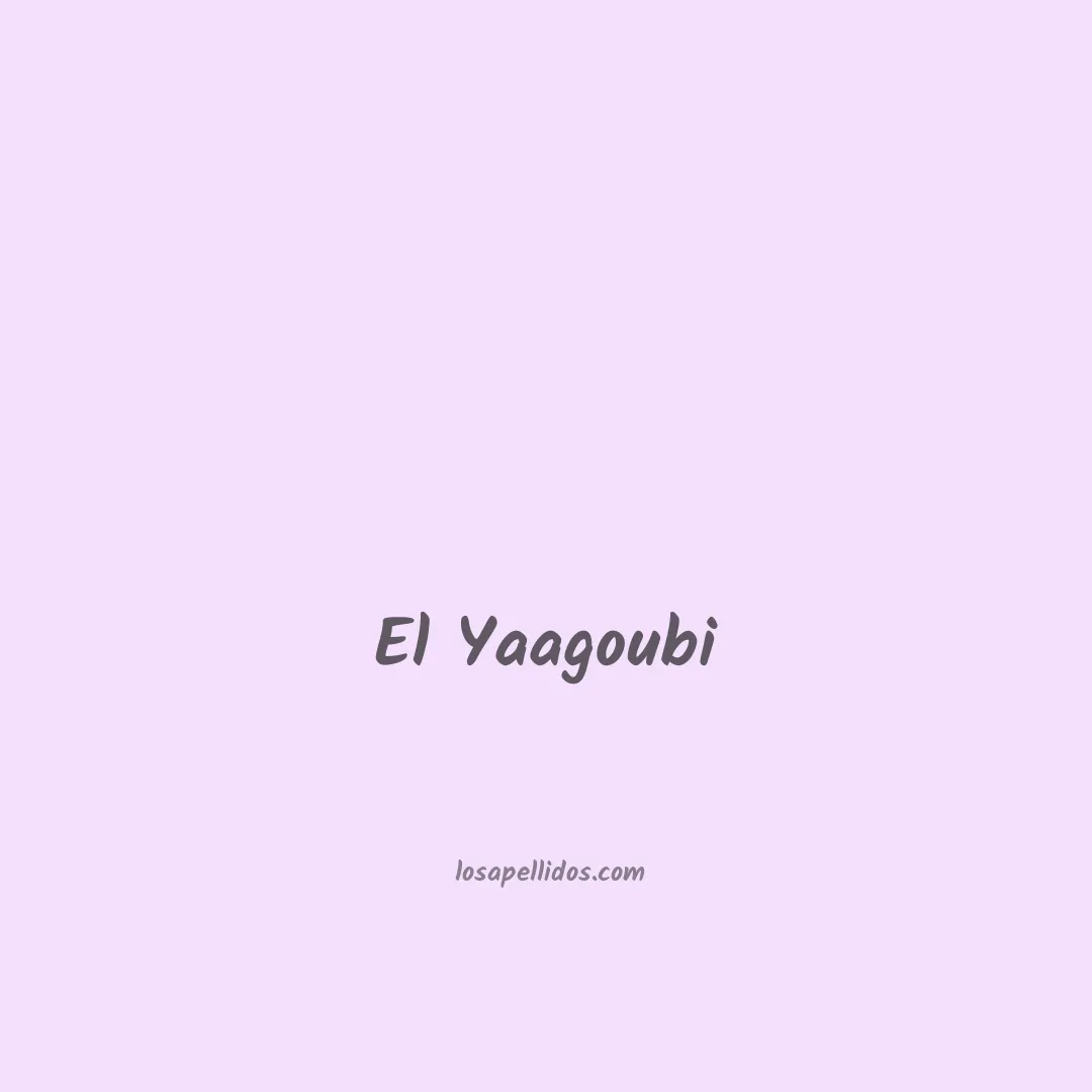 El yaagoubi en chino