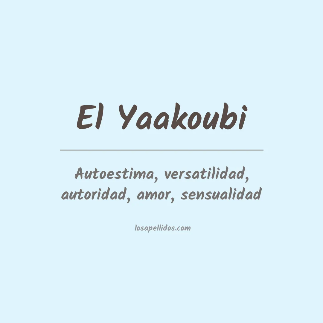 Apellido El yaakoubi