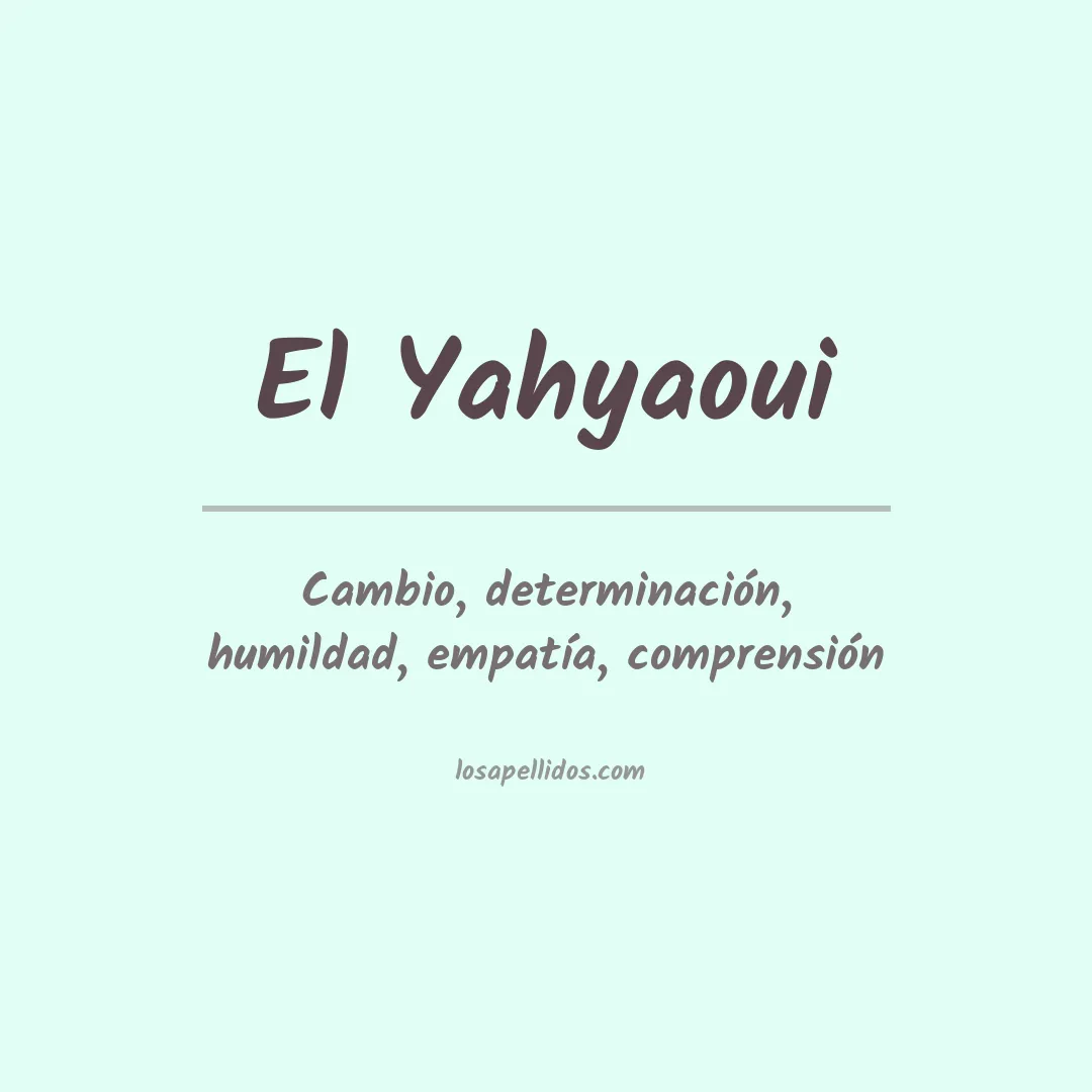 Apellido El yahyaoui